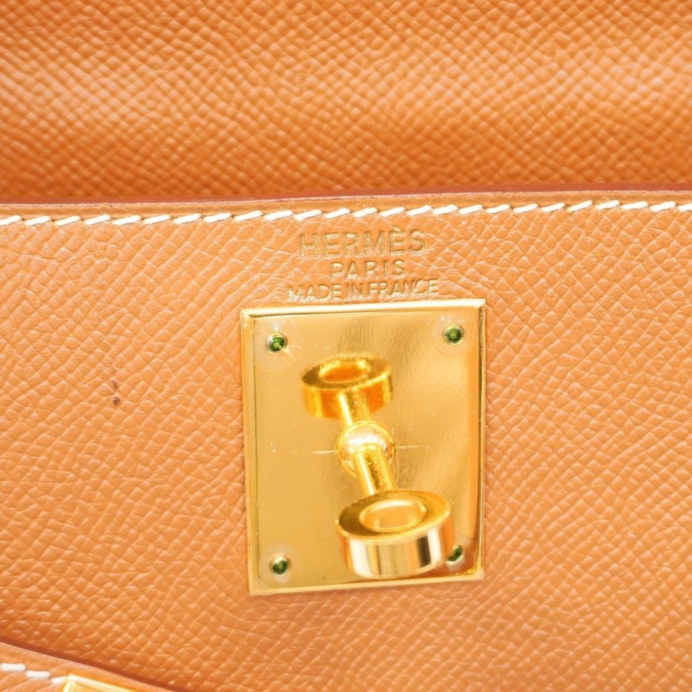 Hermes handbag Kelly 28 Cushvel gold C stamp ladies - Picture 5 of 16
